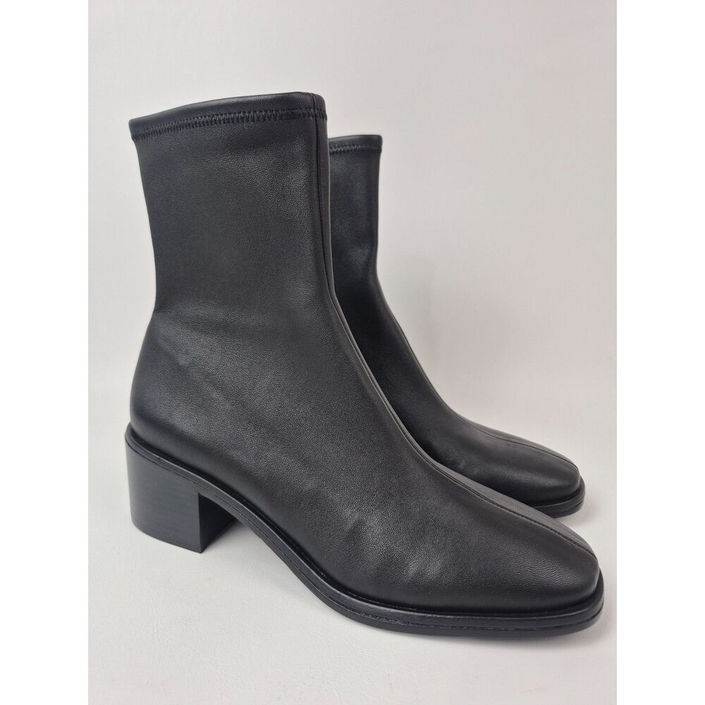 Loeffler Randall Women's Black Roxy Stretch Leather Ankle Booties Size 9.5 B